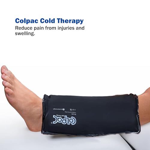 Chattanooga ColPac, Reusable Gel Ice Pack for Cold Therapy, Standard Size 2 Pack Bundle, Black Polyurethane, with a Lumintrail Drawstring Bag