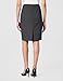 Calvin Klein Women's Classic Fit Straight Lux Suit Skirt, Charcoal, 12