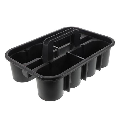 GLEAVI Plastic Storage Basket with Compartments Durable Organizer for Car Cleaning Tools Restaurant Supplies and Utility Tote Thickened Plastic with Carrying Handle