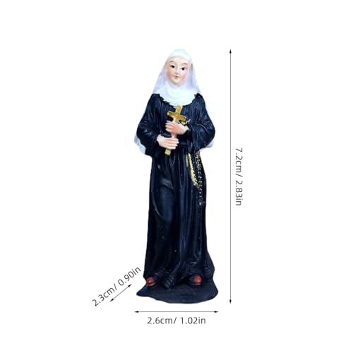 10 Figuras de Resina de Monja Sagrada para Decoración miniatura 2