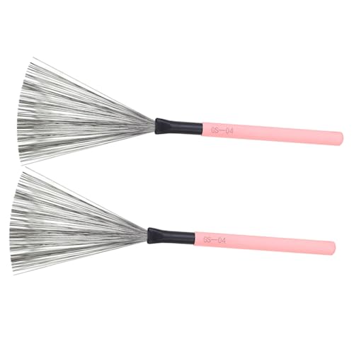 Set de brochas para batería con mango de madera TOYANDONA para jazz y rock, agarre cómodo, duradero, para adultos y principiantes miniatura 1