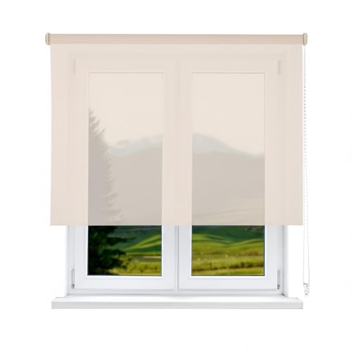 VIEWTEX | Estor Enrollable Screen Apertura 10% Beige 135 X 190cm | Fabricado en España | Garantia 5 años