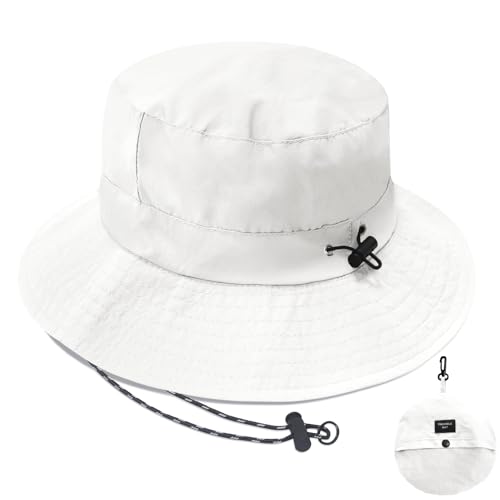 Image of PFFY Waterproof Bucket Hat Rain Quick Dry Hats for Men Women Packable Sun Hat for Fishing Hiking Outdoors