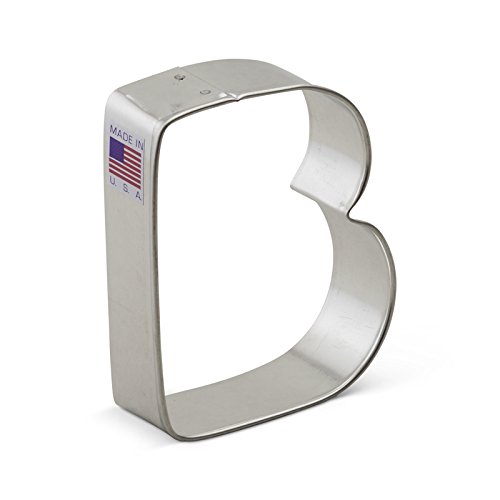 Ann Clark Letter B Cookie Cutter - 3.25 Inches - Tin Plated Steel