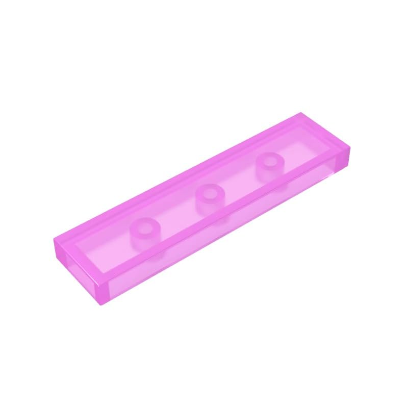 Gobricks 2431 Foundation Plate Tile 1x4 with Groove 50 Pieces GDS-563 Compatible with Lego Building Blocks Color:Trans Dark Pink