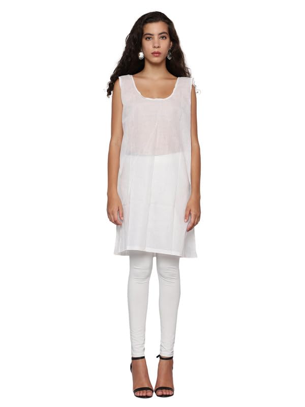 Image of Georgette Chikan Kurti with Inner Chikankari Lucknowi Hand Embroidered Kurti for Women and Girls