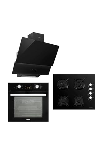 Opall 15 Prog Ankastre Siyah Set (B66-Sgf3 Opall Fırın + 40Tahdf Opall Ocak + 835 Opall Da