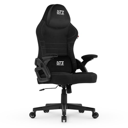 Cadeira Gamer DT3 GX, reclinável, apoio de cabeça ajustável, apoios de braços com ajuste de profundidade, revestimento em tecido Max2Weave, suporta até 110 e altura máx. de 1,75m (Black)