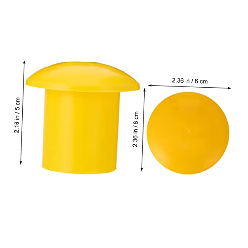 Plafope 60Pcs Steel Cap Pvc Rebar Cap Plastic Rebar Mushroom Caps Protector Rebar Protection Caps Rebar End Caps Rebar Caps Protector Rebar Safety Caps Yellow Various Plastic Safety Cover #TOP5