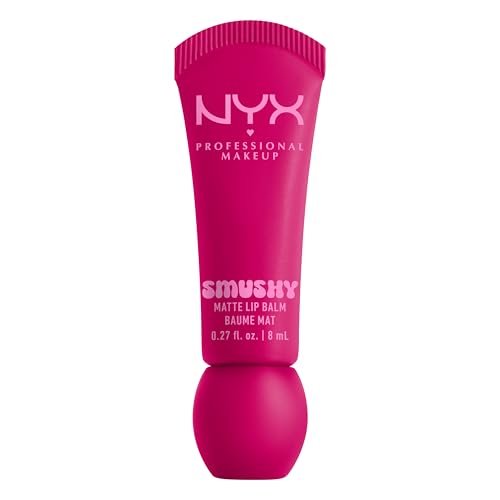 NYX Professional Makeup, Smushy Matte Lip Balm con Aplicador Suave, Bálsamo Labial Mate con Acabado Difuso, Ceramidas de Azúcar y Polvo de Arroz Mochi, Fórmula Vegana, She's Serving