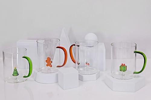Taza de vidrio borosilicato Holiday Peekaboo 12 oz miniatura 4