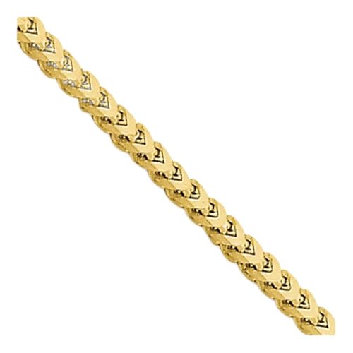 Cadena Franco de oro amarillo de 10 quilates, 1,5 mm, cierre de langosta, 45,72 cm para hombres y mujeres.