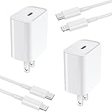 [Apple MFi Certified] iPhone Fast Charger, Tynokun 2 Pack 20W USB C Power Delivery Rapid Wall Charger Travel Plug with 2 Pack 6FT Type C to Lightning Quick Charge Sync Cord for iPhone/iPad/AirPods Pro
