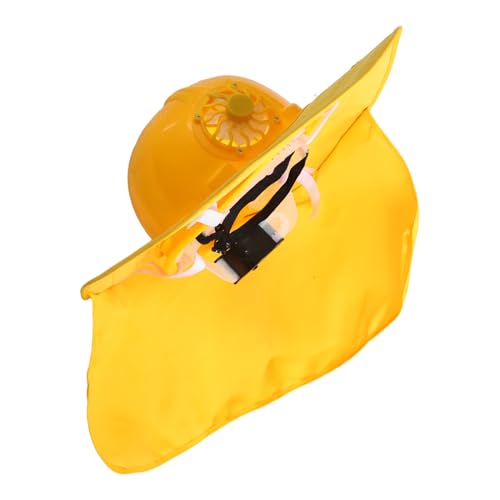 Alipis Casque Solaire avec Ventilateur et Large Visière Protection Cou Solaire pour Chantier Refroidissement Autonome pour Travail Extérieur Randonnée et Construction