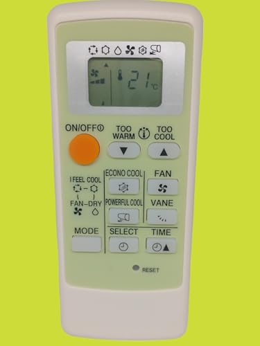 Image of Sanavya AC Remote No. 122 (No Backlight), Compatible /Replacement for Mitsubishi. AC Remote Control (Exactly Same Remote Will Only Work)