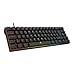 Produktbild Drevo Calibur V2 TE RGB mechanische Gaming-Tastatur, 60 % verkabelt, FR Layout, 72 Tasten, klein kompakt, für PC/Mac FR Layout-Black Outemu Blue Switch