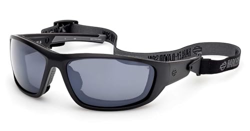 Harley-Davidson Men's Blaze Ace 2.0 Sunglasses w/Headstrap, Matte Black Frames