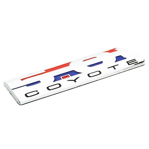 Image of 2Pc 5.0L Coyote Engine Emblem Coyote Badge 3D Sticker Nameplate (Chrome)