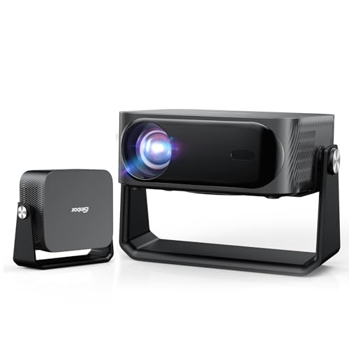 4K Smart Beamer mit Netflix-App & Kinoähnlichem Sound, iSinbox Autofokus & Trapezkorrektur, WiFi 6＆ Bluetooth 5.3, HDR10+, intelligenter tragbarer Projektor mit schwenkbarer Heimkino Beamer