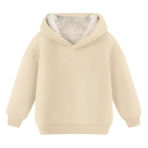 Boys Girls Fleece Pullover Tops Hooded Sweatshirt Solid Sherpa Hoodie for Teen Girl Winter Outwear Jacket Coat