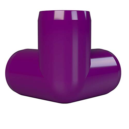 Formufit 1 Inch 3-Way Pvc Fittings, Elbow Corner, Furniture Grade, 1” Size Fitting, Purple, Schedule 40 Pvc Pipe Connector, Made In Usa (Pack Of 4) #TOP3