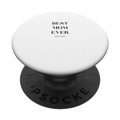 Best Mom since 2003 PopSockets Swappable PopGrip, Black