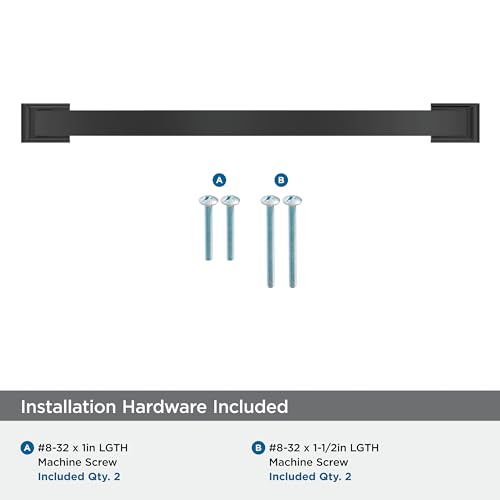 Image of Amerock Candler 10-1 /16 inch (256mm) Center-to-Center Black Bronze Cabinet Pull, BP29352BBR