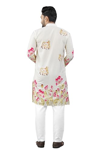 Image of Trustous Kurta Pyjamas set for Mens | Pyjamas with kurta PRINTED and classis look |KURTA Pyjamas SET