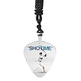 [TTPDDJDW] ユニセックス 2023 WBC 侍JAPAN 大谷翔平 野球応援 ネックレス ギターピック型 ペンダント チタン鋼製 ブラックコード付き シンプルデザイン メンズ レディース兼用