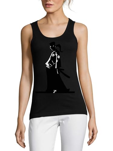 Débardeur en coton femme noir Anime 40 idéal pour le sport