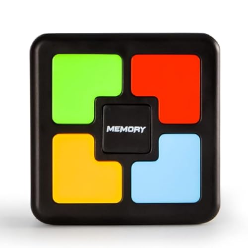 Jogo da Memória Eletrônico Compacto com Luz e Som Brinquedo Educativo Infantil Estilo Genius 4 Cores e 5 Níveis de Dificuldade