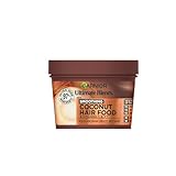 Garnier Hair Food 3-in-1 Hair Treatment Mask, Smooths and Nourishes, For Frizzy & Curly Hair, No Silicones, Vegan Formula, Coconut and Macadamia, Ultimate Blends, 400ml