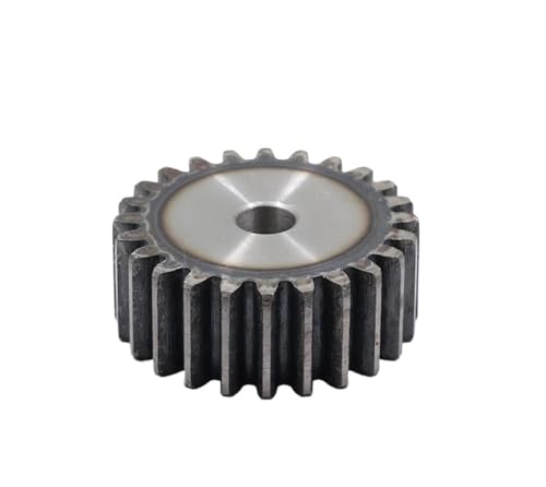 Bevel Gear Pinion Hardware Mechanical 1pcs 1.5 Mod Spur Gear 19T 20T 21T 22T 23T 24T 25T Teeth Bore 8mm Straight Metal Pinion Tooth Surface Steel for CNC Rack(21 Teeth)
