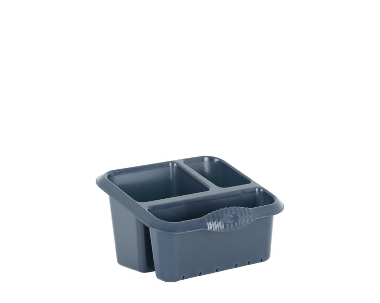 Aurora High-Grade Plastic Sink Tidy Cutlery Drainer Holder Caddy, Navy