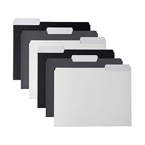 Erin Condren Designer Desk Accessories - Soft Color File Folders Set of 6 - Labels Included. Premium, Heavyweight Paper Stock File Folders for Streamlined Focused Organization