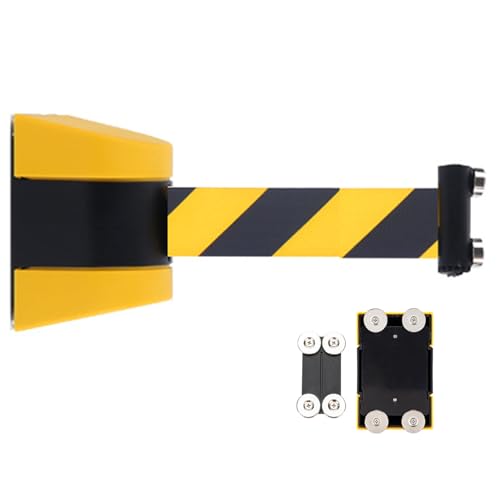 CAIFEXUE Retractable Belt Barrier, Retractable Wall Mount Caution Belt for Crowd Control Barriers, Retractable Barrier for Outdoor Retail Stores/10 Meters