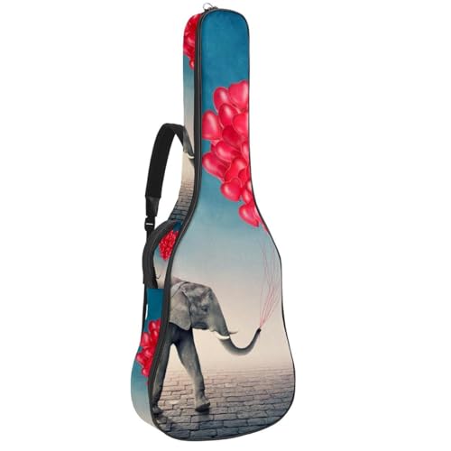 Housse guitare acoustique jaune en nid d'abeille 101-106 cm