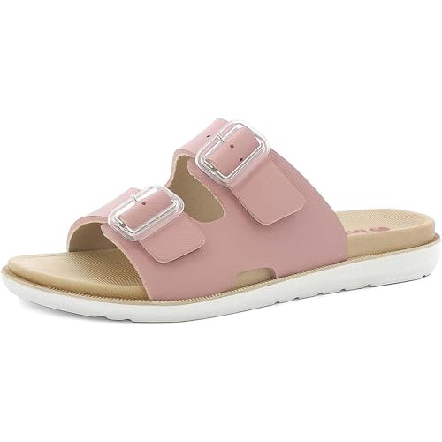 Sandales à pantoufle pour femme inblu colorées avec boucle réglable confort