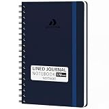 Nextnoid Lined Spiral Notebook Journal For Women & Men - A5(5.8" x 8.3") 170 Pages, Hardcover Notebooks for Work & Note Taking, College Ruled Journals for Writing - Navy