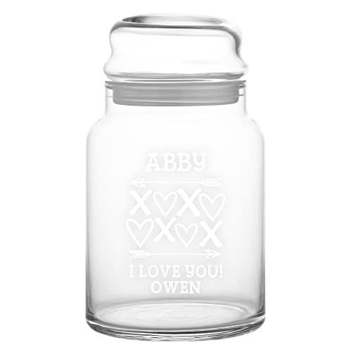 Let's Make Memories Personalized Sweet Glass Candy Jar - Love - For Her - For Him - XOXO