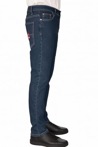 G72 Men's Slim Fit Jeans, Cotton Stretchable Cotton Denim Trousers Perfect Workwear & Everyday for Men, Dark Wash Colour, UK Size - 32W, Inside Leg 30