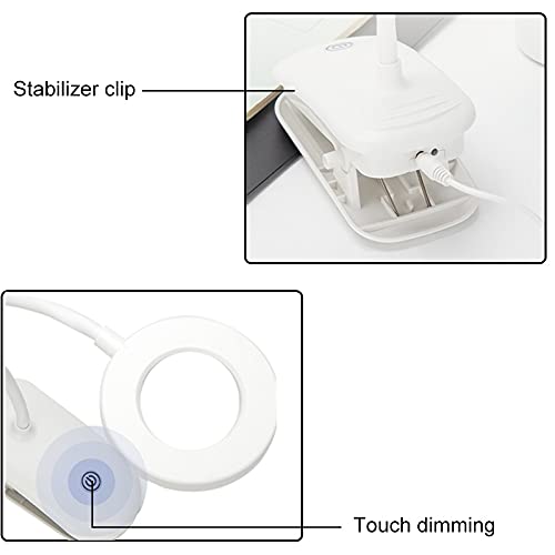 Lampe de bureau 8W USB rechargeable veilleuse LED table pour lecture lit - 3