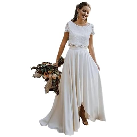 Caodip Women's Ivory Lace Wedding Dress Cover