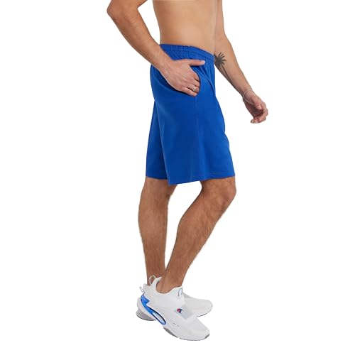 Image of Champion Men's Lounge Shorts, Standard Fit, 9 Inch Inseam, Lightweight 100% Cotton, Available in Regular and Big & Tall