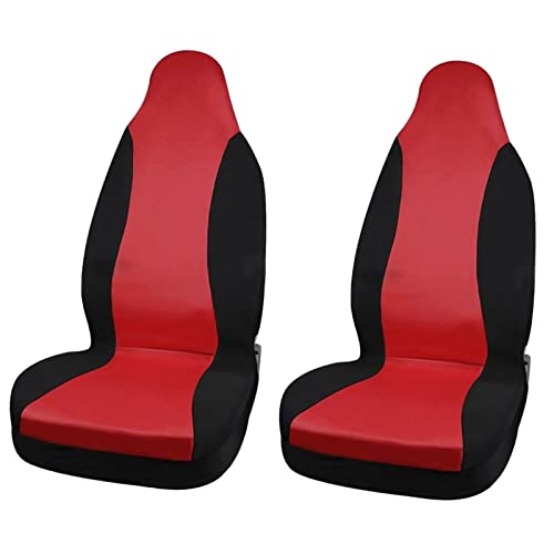 myoseya シートカバー 汎用 カーシートカバー 車シートカバー レトロ 上品 おしゃれ バケットシート 前席 自動車 乗用車 車用 カー用品 02_レッド 2個
