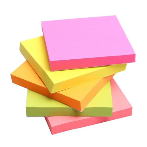 BCOATH 100枚 入り方形付箋 パッド ステイプルスティッキーズ 便利なデスク 冷蔵庫 用メモ用 ランダムカラー ランダムカラー