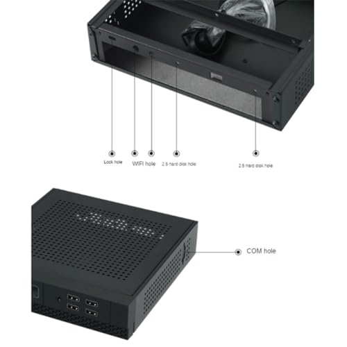 Mini ITX Computer Case HTPC Host Chassis USB2.0 ITX Enclosure Industrial Control Chassis for Business Easy Install Easy to Use miniatura 3