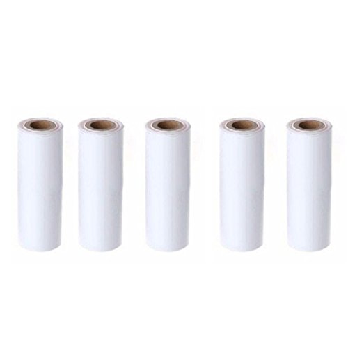 SUCHUANGUANG 5 Piezas 80x30MM Rollo de Papel de recibo térmico para Impresora térmica móvil POS de 80MM Papel de Impresora Blanco