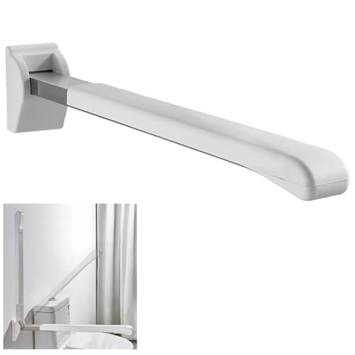 イレ用手すりトイレ 保護アームレスト折りたたみ式 便座 用トイレット 跳ね上げ式ステンレス鋼グラブバー 耐荷重100kg 滑り止め 転倒防止 簡単設置 身体障害者 高齢者介護 妊婦用 (70*8cm,白です)