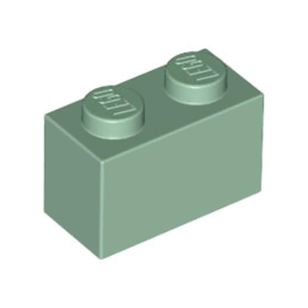 LEGO Building Block 1x2, Part 3004, Part 3004, Choose Your Colour (Sand Green, 10, Bricks)